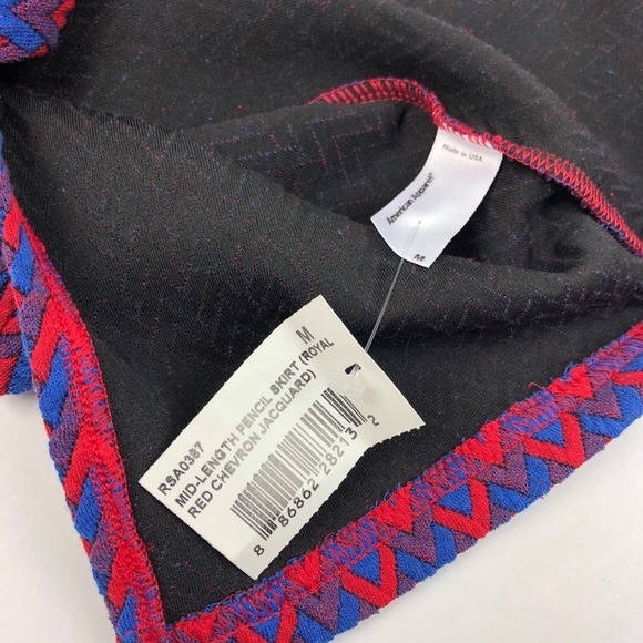 American Apparel Jacquard Mid Length Pencil Skirt - Picture 5 of 7